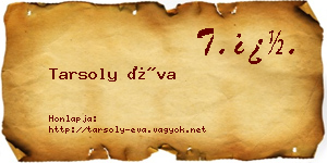 Tarsoly Éva névjegykártya
